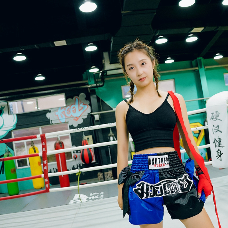 Boxing short Womens Men Kids Muay Thai Shorts avec un arc Kickboxing Fight Shorts Combat MMA Martial Arts Clothing 2023