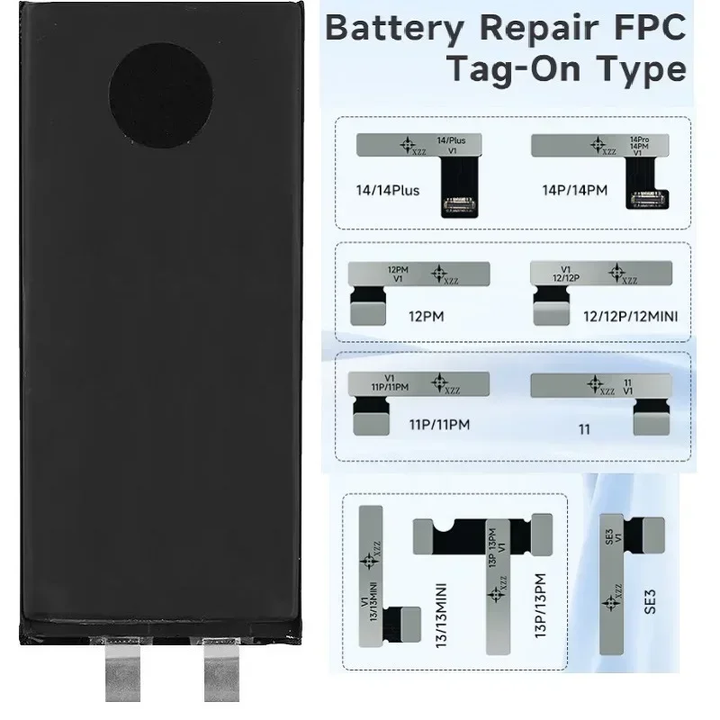 XZZ XINZHIZAO Kein Programmierer Read Lesen Sie Daten Batterie Flex für iPhone 11 12 14 13 Pro Max Battery Health/Pop-up-Fensterreparatur