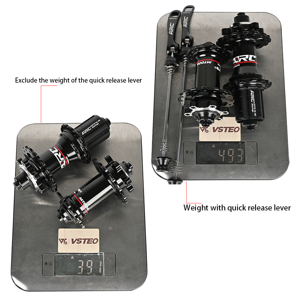 Lichtbogenfahrradzentren versiegeltes Lager MTB Mountain Bike Hubs Schnellfreisetzung 32/28/36haus Scheibenbremse QR 4 Lager 8 9 10 11 12 Geschwindigkeit