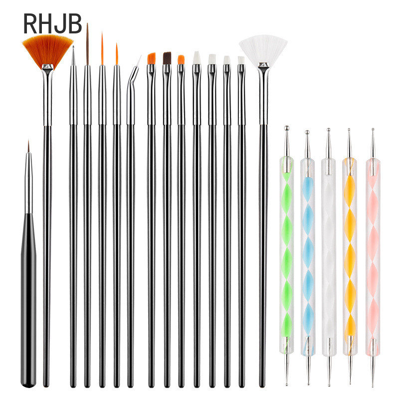 RHJB nieuwe nagels dingen borstels voor manicure set nagels kunstaccessoires gereedschap kits nagelbenodigdheden voor professionals manicure set