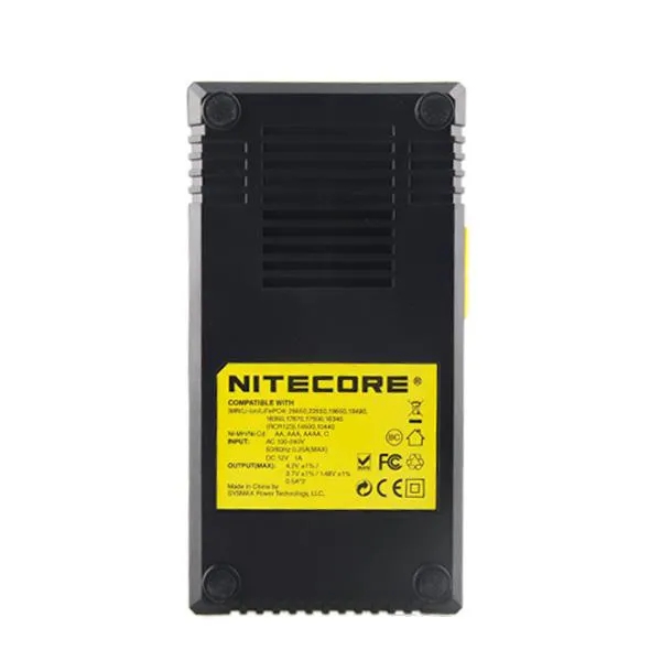 Original Nitecore D2 Digi Charger Digicharger LCD Display Battery Intelligent 2 Dual Slots Charge for IMR 18650 26650 20700 21700 Universal Li-ion Battery Genuine