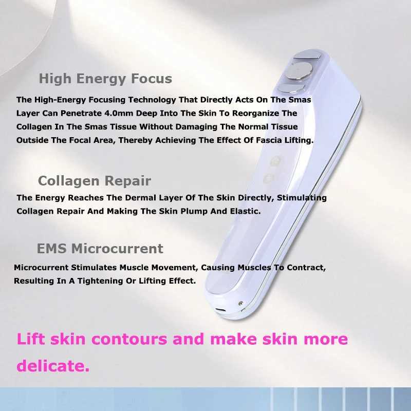 Массажер Ультразвуковой V-Face Beauty Supence Ems RF Beauty Massager Lifting Facing Electric Pulse Beauty Knife Skin Edjuvention Rejuvenation отбеливание 240409