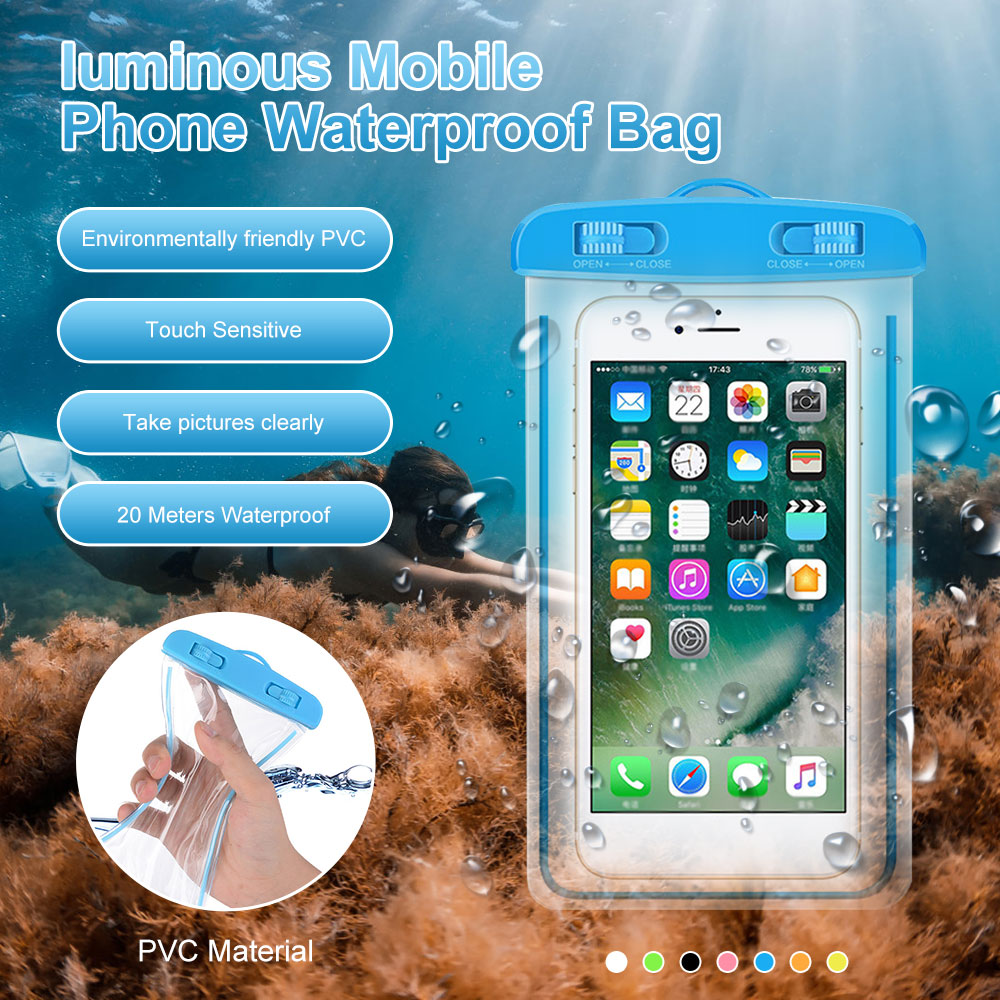 Waterproof Mobile Phone Bag Transparent Phone Case Cover Diving Swimming Mobile Phone Pouch Touchscreen Underwater Dry Bag