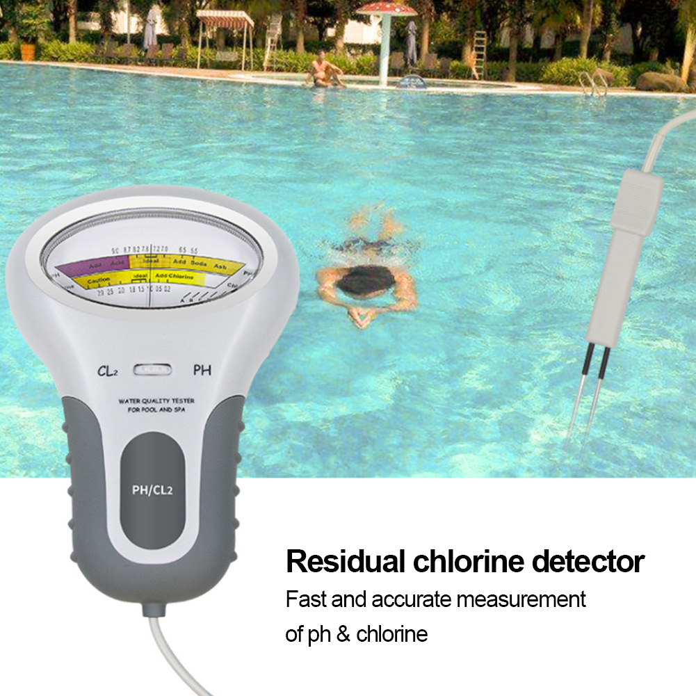 PH-CL2 2 dans 1 Testing de dispositif de test de qualité de l'eau pour la piscine Spa Water Chlore Tester pH chlore mètre CL2 Mesure