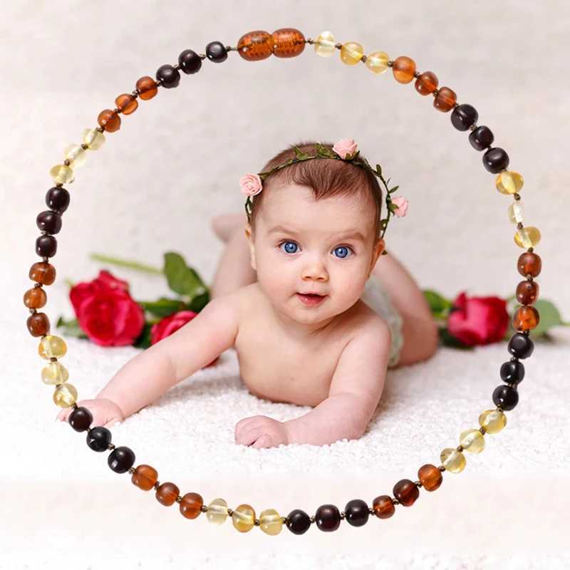 Colares pendentes Colar de dente âmbar Báltico bebê unissex 100% natural artesanal