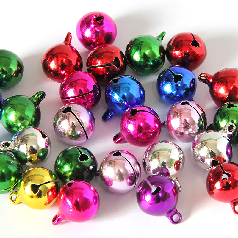 30/Colorful Metal Bells Jingle Bells Aluminum Beads For DIY Christmas Tree Decorative Ornaments Xmas Party Decoration
