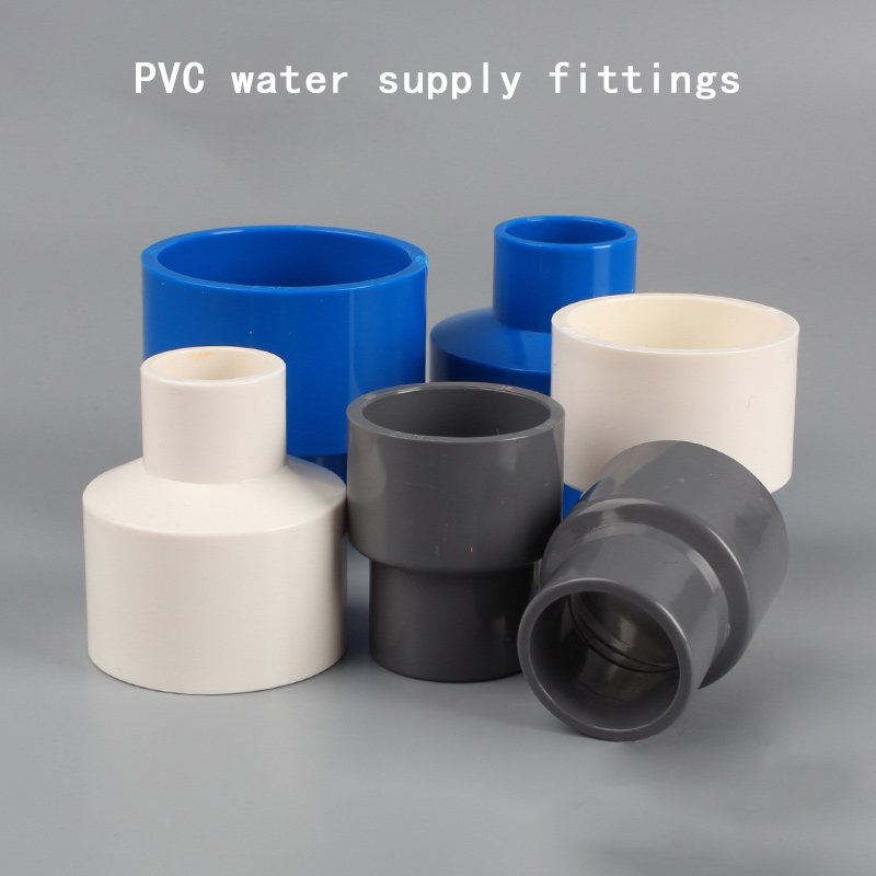 Reducer Joint PVC Water Supply Fittings Fitting Reducing Straight Connectors Garden Water Pipe Connector PVC Pipe Fittings 