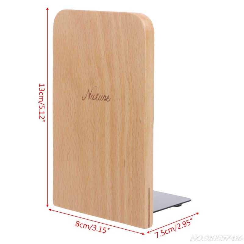 Nature Wooden Desktop Desktop Office Livros Livros Anti-Skid Ends Stand Stand Shelf N20 20 Dropshipp