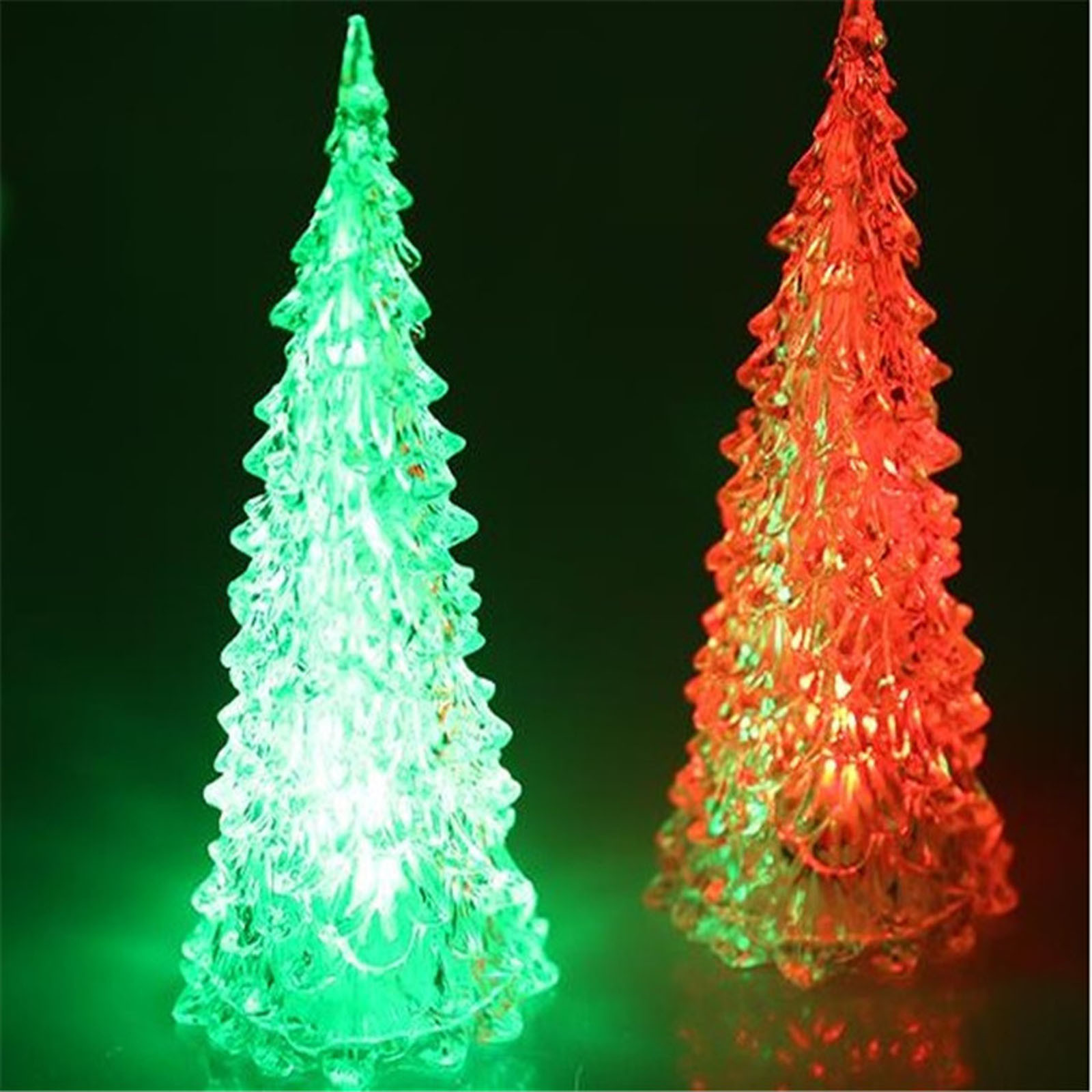 1 pezzi colorati da sogno colorati i colori a led che cambiano mini Natale di Natale albero casa decorazioni feste feste piccole notte acrilica