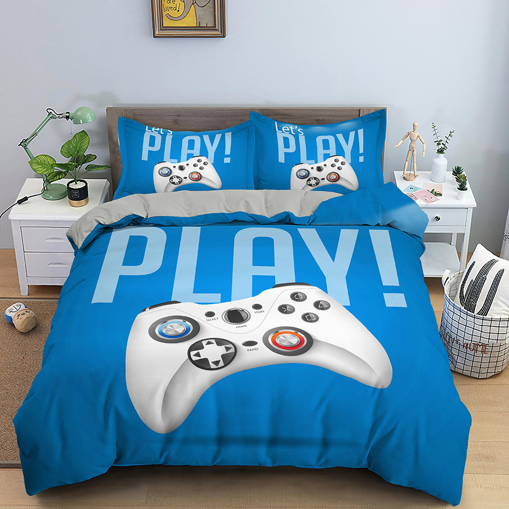 Gamepad dekbedovertrek set met kussensloop Twin Queen King volledige grootte voor kinderen jongensmeisjes tiener polyester beddengoed set dekbed cover