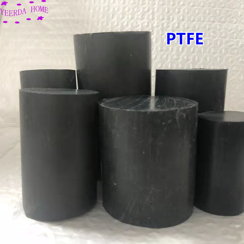 Big diameter Black graphite polytetrafluoroethylene bar environment-friendly non-toxic DIY PTFE plastic rod Length 100mm