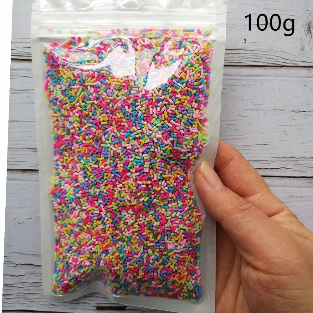 100g Snowflake Polymer Hot Soft Clay Sprinkles Colorful for Crafts plastic klei Tiny Cute Mud Particles Blue White Snow