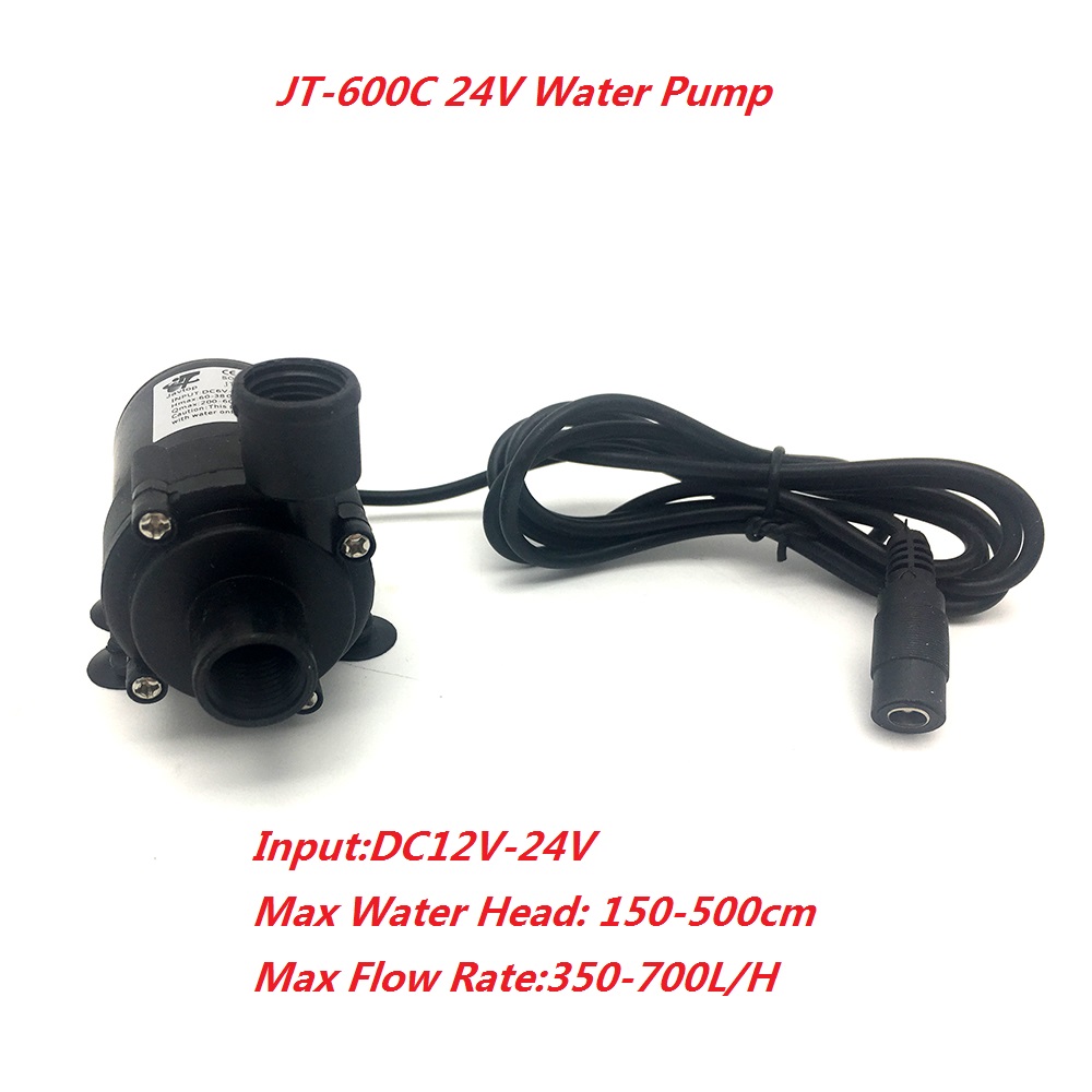600C Water Pump DC6V 12V 24V Solar Fountain Pump Max Flow Rate 350-700L/H Can be Used Submbersible