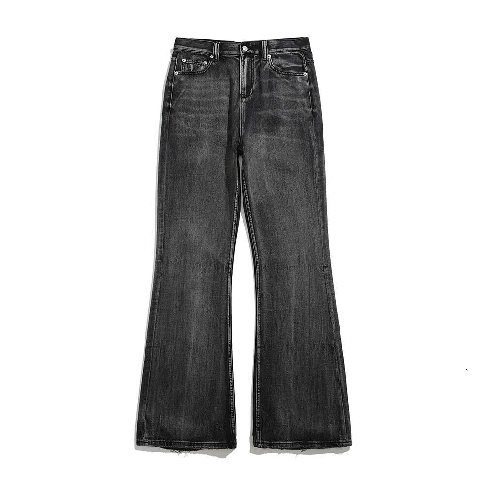 Haruku вымыл винтажные джинсы с прямой джинсовой тканью мужчин и женщин на главной улице мешковатые брюки для джинсов.