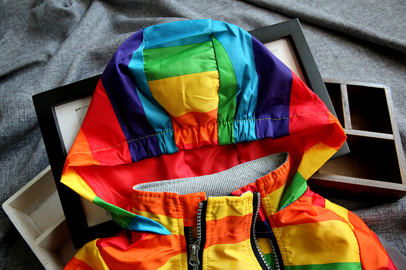 Liligirl Boys Girls Rainbow Coat z kapturem Słońce Water Proof Jucking dla wiosennych jesiennych ubrania dla dzieci odzież.