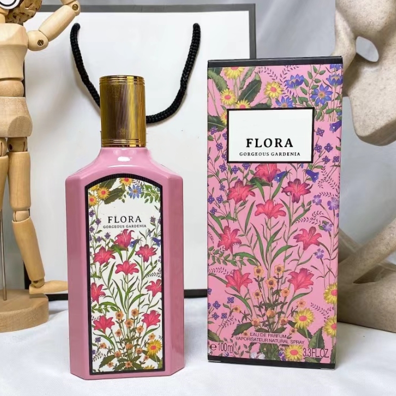 Latest New spray Spray Men Women perfume Flora Gorgeous Gardenia 100ml Fragrances Eau De Toilette Long Lasting Time Good Smell Cologne High Quality Fast Ship