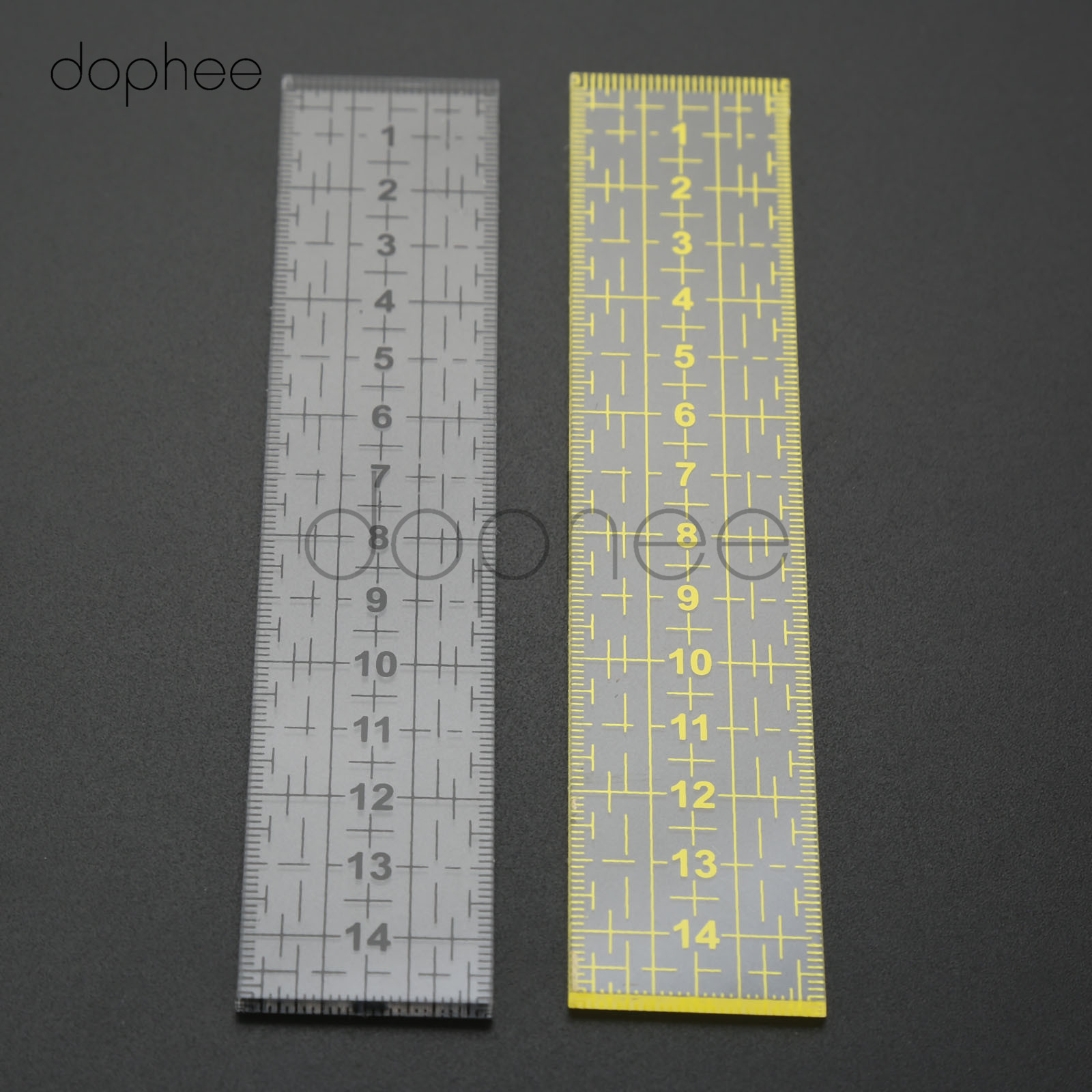 dophee 15*3cmキルティングルーラー測定ツールパッチワークフット縫製アライメントルーラーグリッド最先端のテーラークラフト