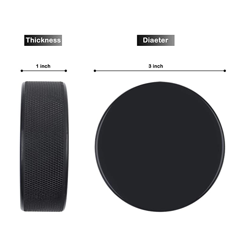 5/Black Ice Hockey Pucks for Practicing Classic Training Hockey Balls with Drawstring Mesh Bag