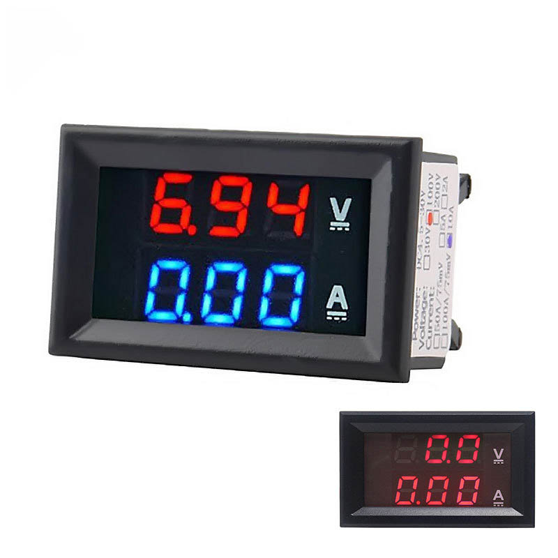 0,28 '' Voltmetro Amperometro DC 0-100V 10A 50A 100A Display LED Dual Tensione digitale Controllo Monitoraggio Tester Pannello Monitoraggio del monitor Tester Monitor