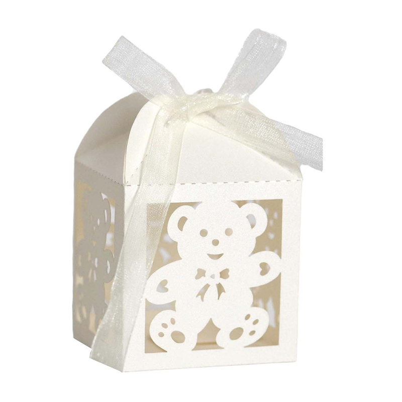 Candy -dozen Little Bear Sweets Favor cadeaubozen met lint babydouche verjaardag kinderdag bruiloftsfeestje decor