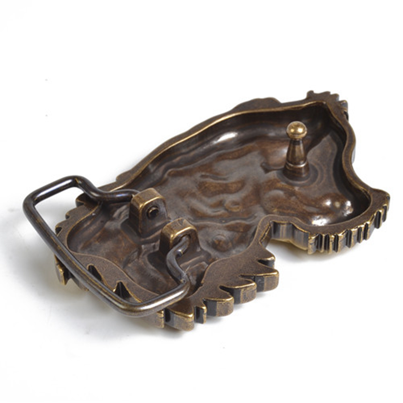 Série de tête d'animaux 3D Source en laiton boucle lourde en laiton Tiger Métal ceinture fermot