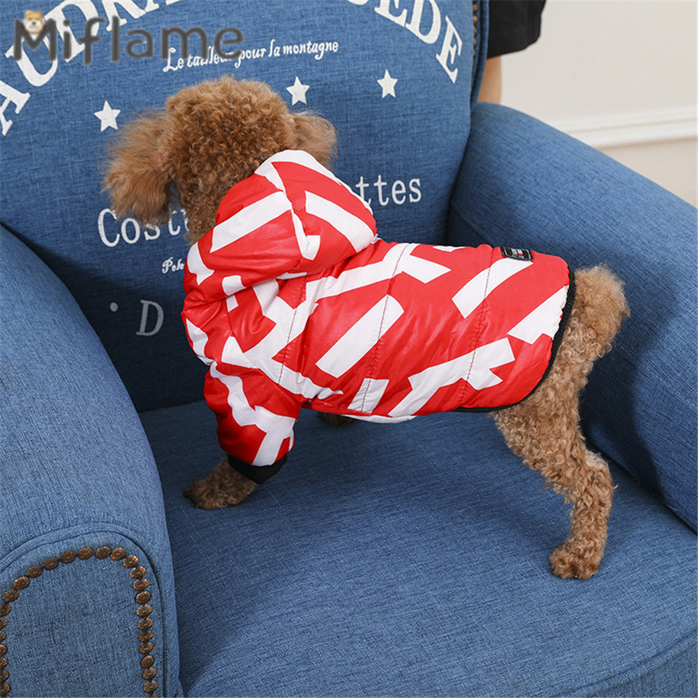 Miflame winter warme jas jas voor honden kleding verdikken puppy trui schnauzer corgi casual kleine honden hoodies schattige huisdieren outfit
