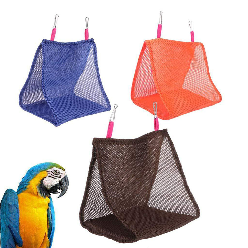 Summer Soft Mesh Bird Parrot Hammock Hanging Bed For Pet Cave Breathable Cage For Small Animals Hut Tent Toy House Pet Supplies