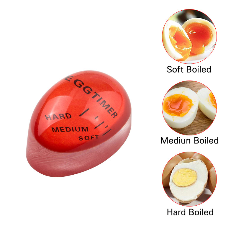 Timer di uova che cambia colore materiale in resina uova bollite perfette temperatura l'aiutante cucina Red utile strumenti di cottura