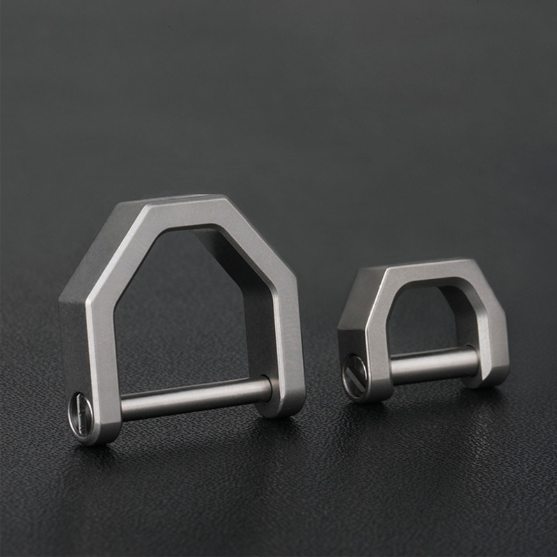 voor titanium legering D-vorm buckle metal d rings riem hoefijzers gespochten voor doe-het-zelf portemonnee sleutelhanger roest