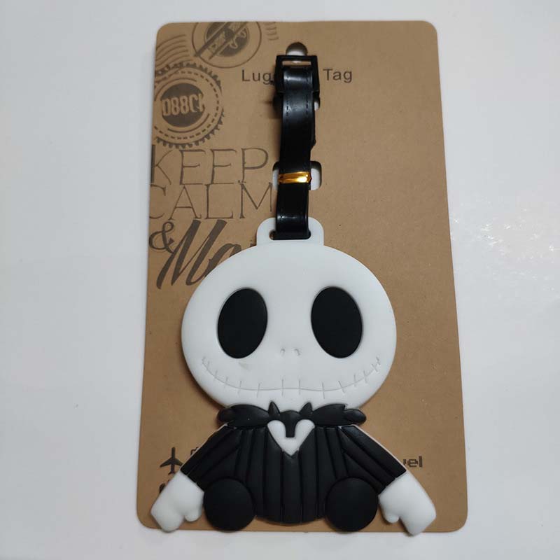 The Nightmare Before Christmas Travel Accessories Skull Bagage Tag Silica Gel Suitcase ID Addres Holder Bagage Boarding Tag