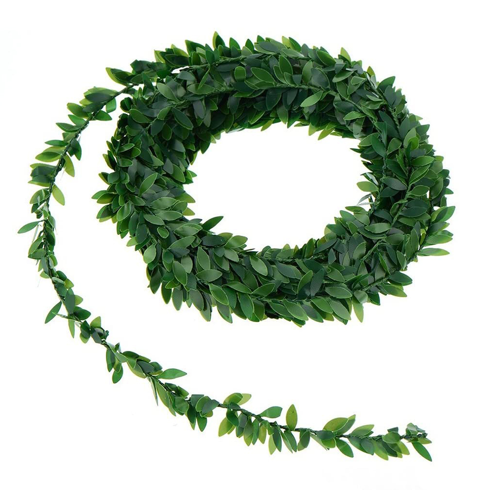 7.5m // rulla girland konstgjorda gröna blad vinrankor falska bladblommor diy bröllop dekor hängande växter kransar juldekor