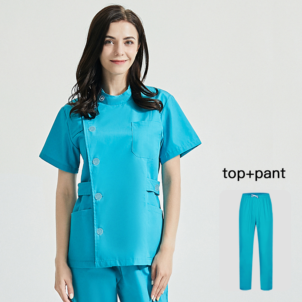 Högkvalitativa skrubber Medicinska uniformer Kvinnor Hälsa Service Nurse Work Wear Spa Uniforms Kvinnor Grossistpriser Medicinska kostymer Nya