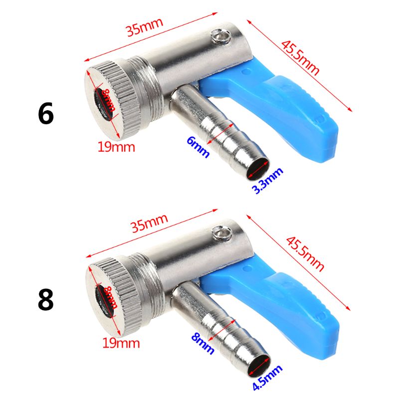 Cykelluftpump Huvud Inflatoranslutningsventil 6mm/8mm MTB Bike Parts Cykling Copper Accessories Adapter Konvertering