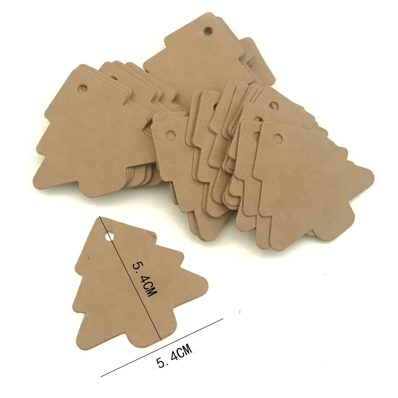 Etiqueta de embalagem de Brown kraft tags de papel diy scallop star natal rótulo de casamento presente de decoração tag gyh