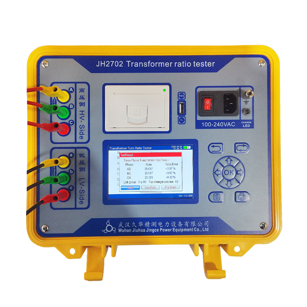 Engelska/spanska/ryska språk Portable 3 trefastransformator DC Lindningsmotstånd Vrid Ratio Tester TTR Meter Tester