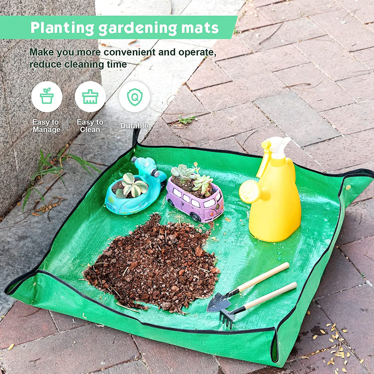 30-100CM Gardening Planting Mat, Reusable Garden Potted Pad Cushion, Transplanting Mat for Flower Succulents Plant Repotting Mat