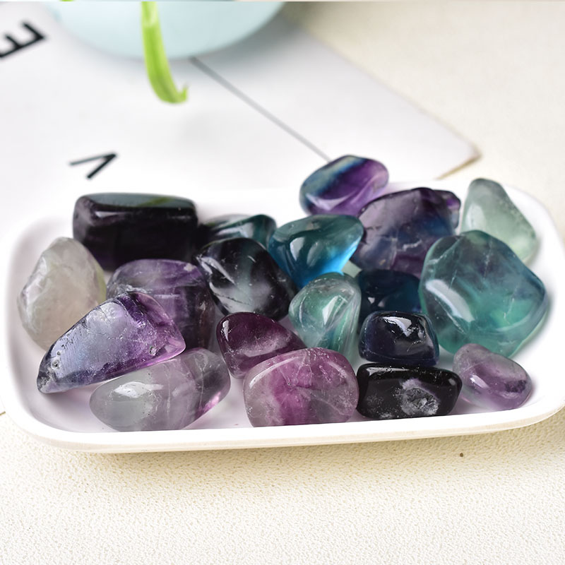 Atacado Fluorite Color Fluorite Quartz Polimento irregular Rough Stone Retingings Regular Materiais Aquarium Decoração em casa