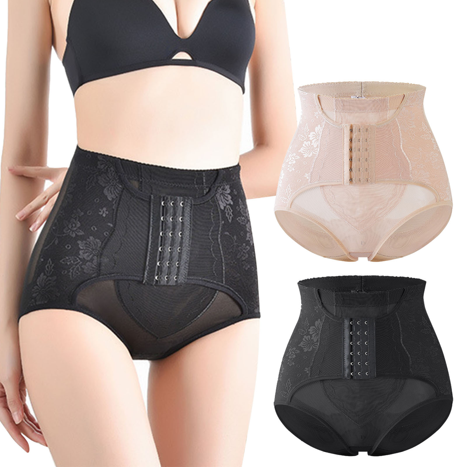 Womens Tummy Control Panties Shapewear Waist Butt Lifter Panties Waist Trainer High Waist Stomach Body Shaper Girdle Underwear