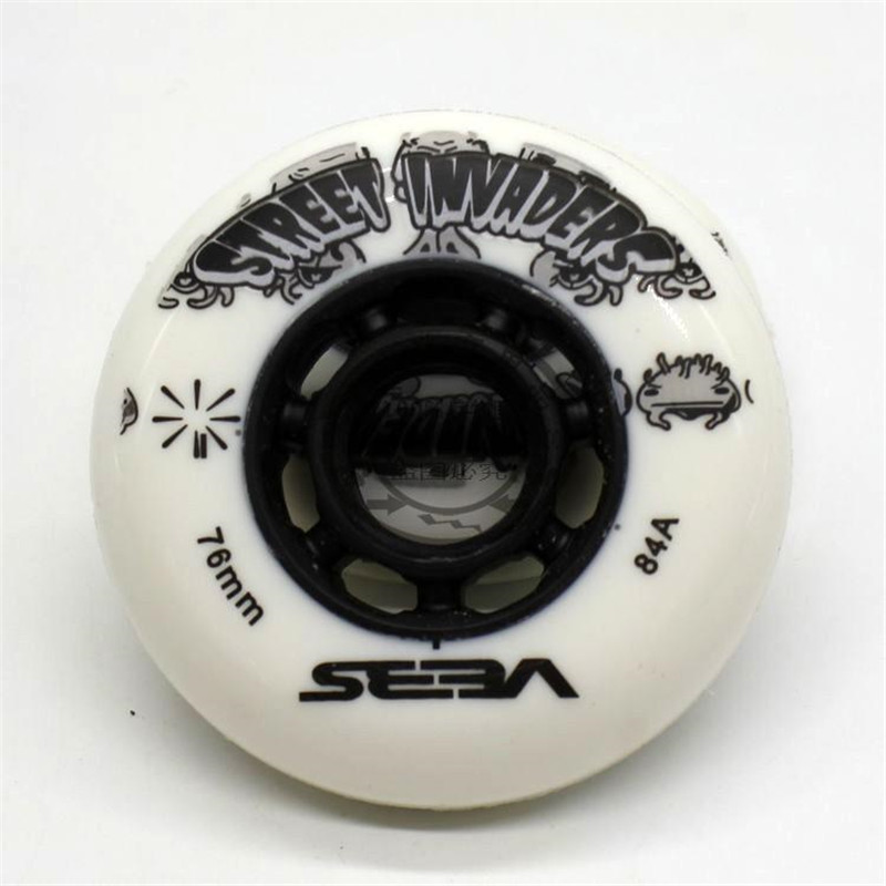 Hyper Seba Rad 80mm Black White Street Invaders Roller Skates Wheel FSK High HV HL KSJ Igor Inline Patinen Reifen 84a Slalom