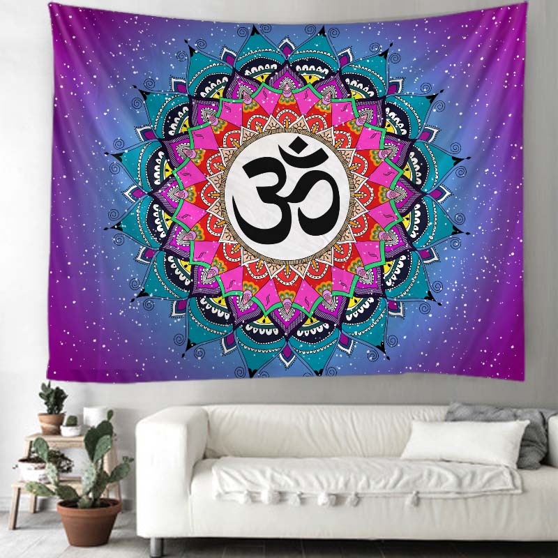 Indian mandala tapestry elephant wall hanging bohemian style decorative wall covering yoga mat aesthetics room decoration