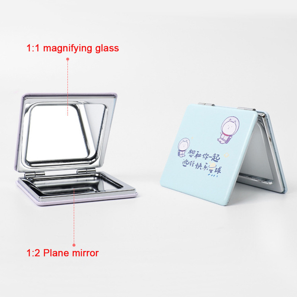 Kawaii Makeup Mirror 6,3x5,9 cm Przenośne miniup lusterka makijaż