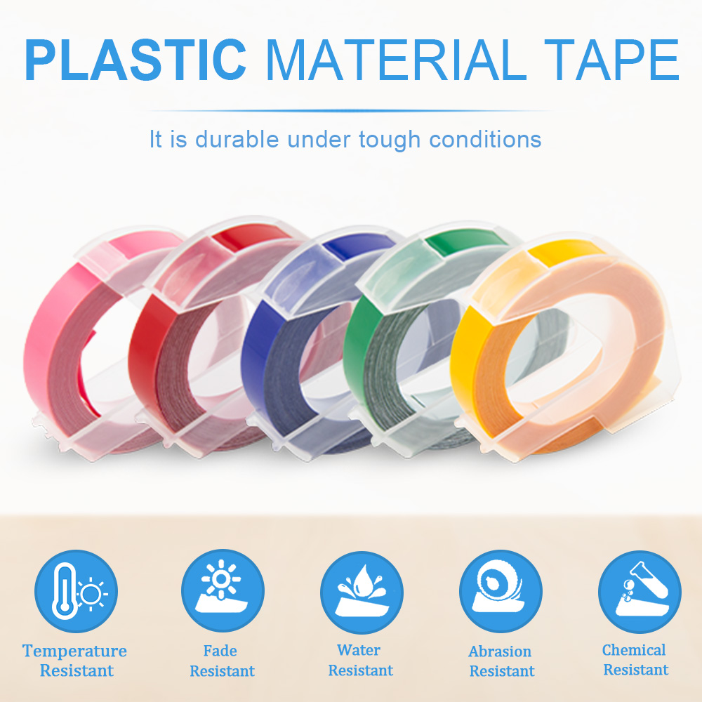 Tape etichetta a colori Mix da 10pk 9mm dymo 12965 dymo 1610 1880 dymo labller motex e101 manuale da scrivere manuale 3d etichetta etichetta