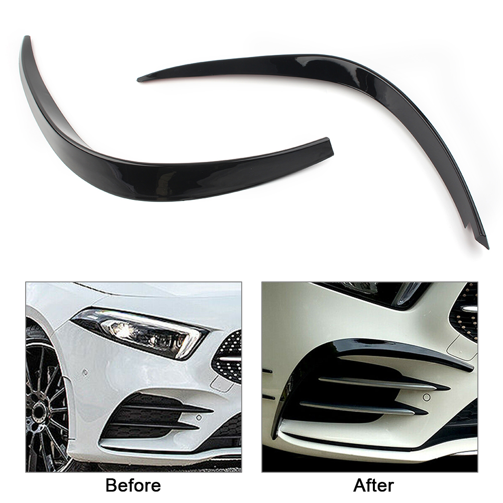 ABS Car Front Bumper Splitter Spoiler Canard For Mercedes Benz 2019 2020 W177 A-Class A180 A200 A220 A260 A35 AMG