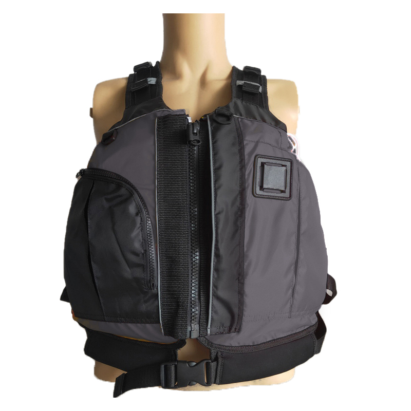 Life Jacket Vest för vuxna Kajakpaddling CE ISO12402-5 Godkänd 50n med dragkedja med dragkedja Reflektor Ytterkläder fiskesäkerhet 150 kg