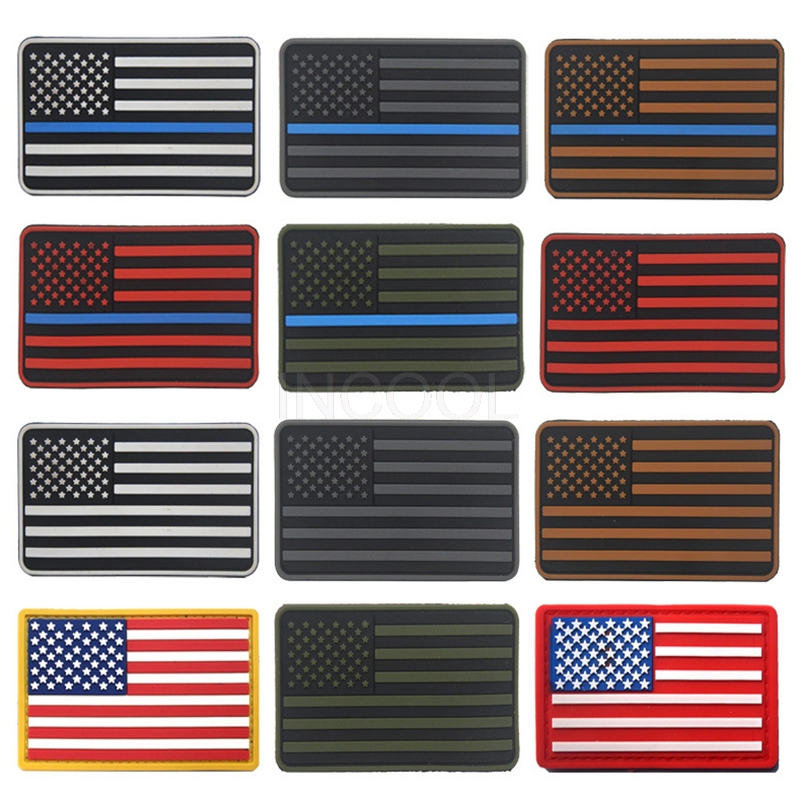 Американский флаг ПВХ патч США США Соединенные Штаты Америки Тонкая синяя линия
