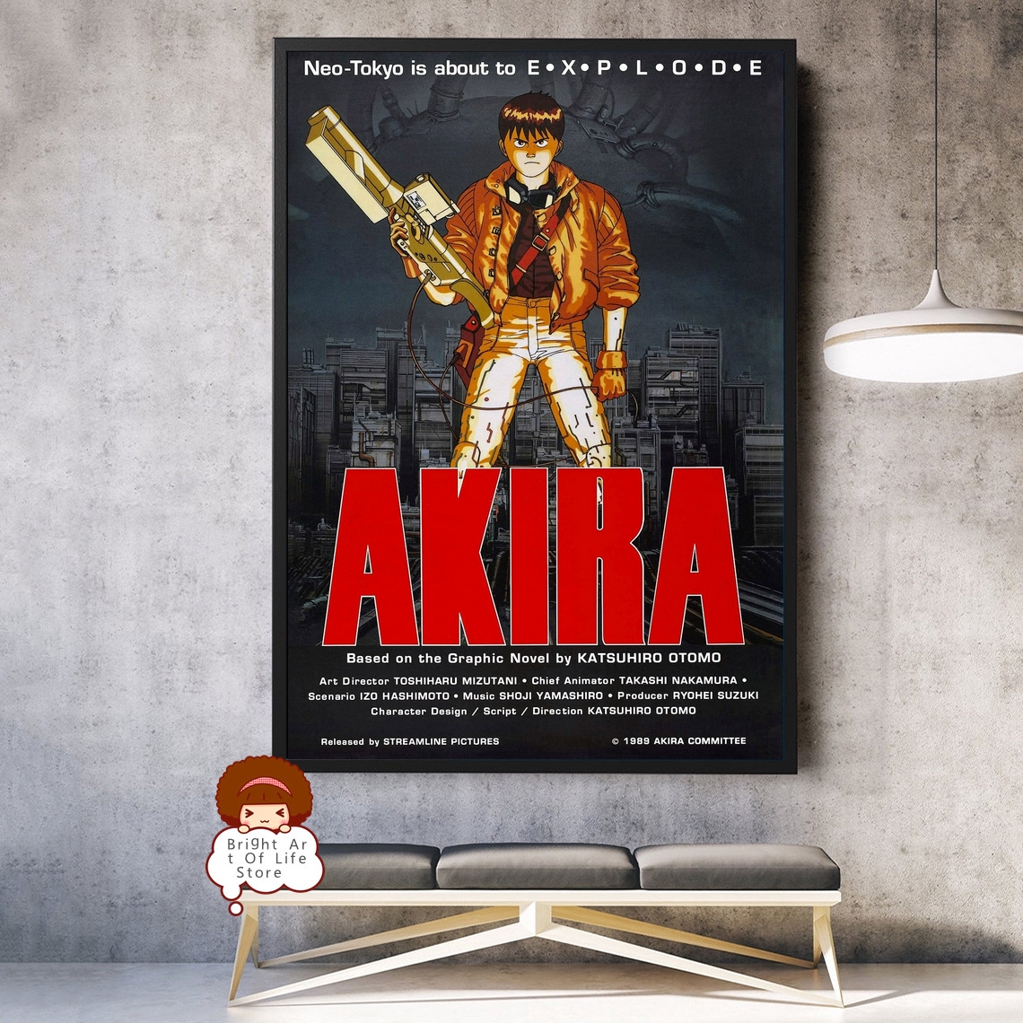 Akira 1988 Film Poster Kapağı Fotoğraf Tuval Baskı Duvar Sanat Ev Dekoru Çevresiz