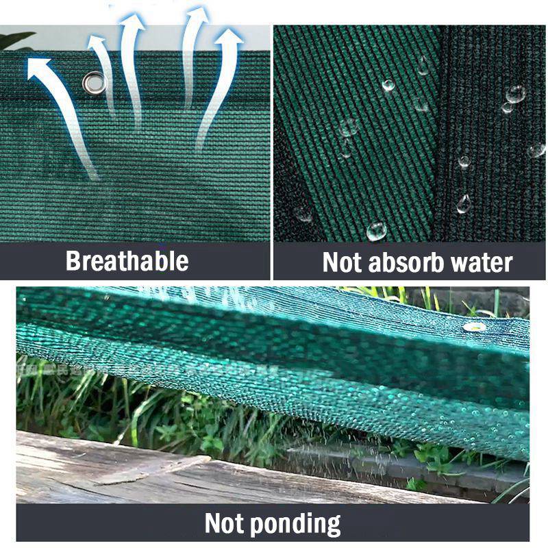 Green Sun Sun Shade Net Personnalisable Jardin Enclosure Mesh Nets Terrasse Balconie Ombale Sail extérieur Piscine Piscine