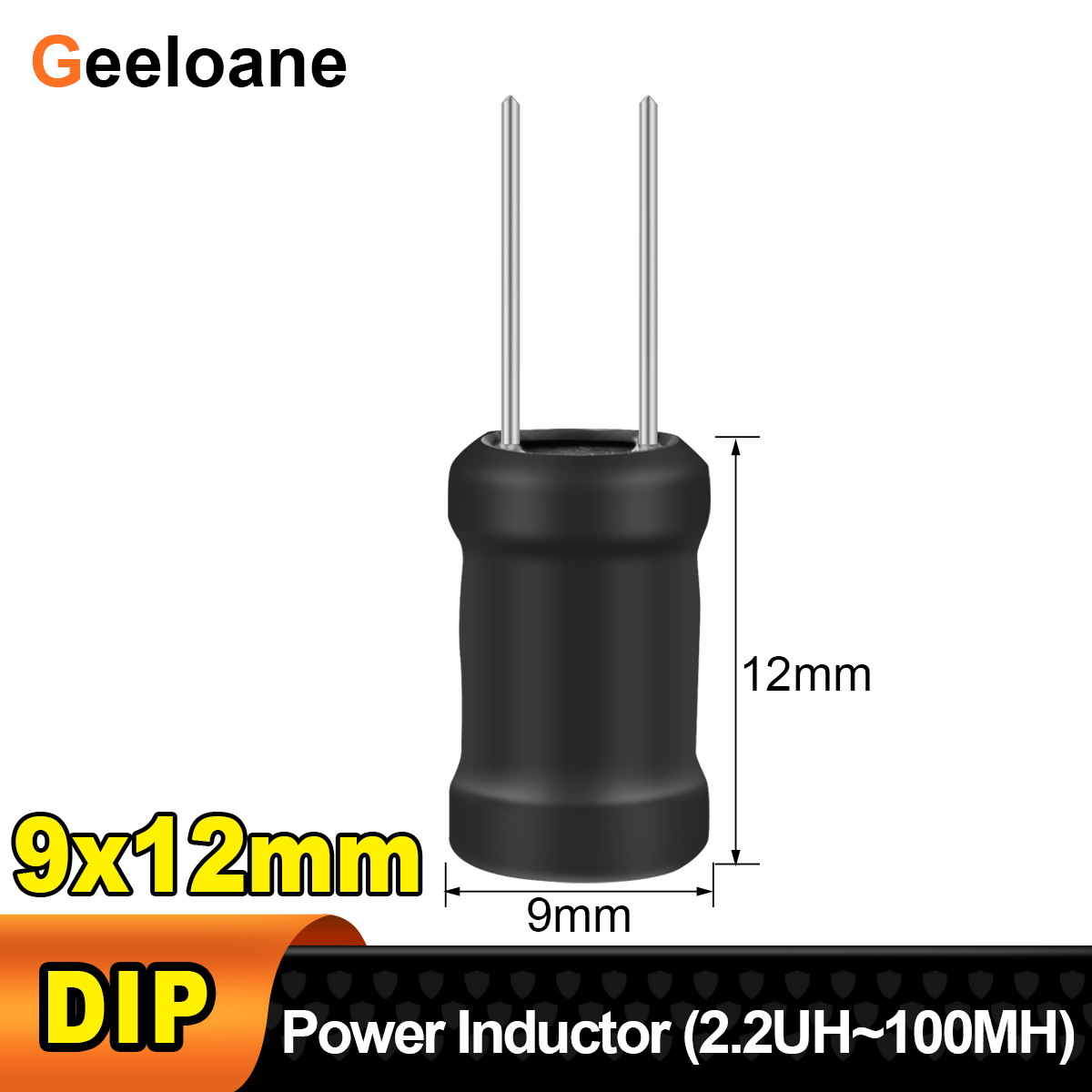 0912 DIP Moc induktor 9x12mm 2,2Uh ~ 100 mh I indukcyjność Cewka miedziana 4,7UH 10UH 22UH 100UH 150UH 220UH 100MH