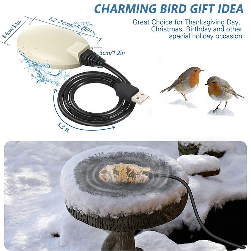 Nieuw vogelbad De-icer verwarming Automatisch thermostatisch gecontroleerde vogelbad Deicer boiler voor tuin gras patio fonteinen