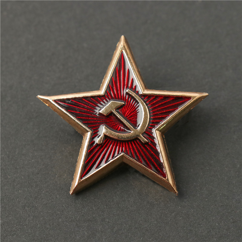 URSS Armée soviétique Russie Russie Soviétique Garde impérial Eagle Emblem Badges Red Star Military Pin pour Caps Hat Coat